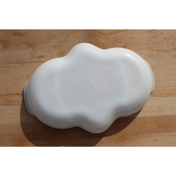 Fire-King Milk Glass Platter with Gold Trim- Serving Tray- Dish - Picture 8 of 10